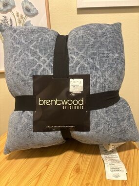 T.J.Maxx Brentwood Originals Blue Decorative Throw Pillow (2-Pack)
